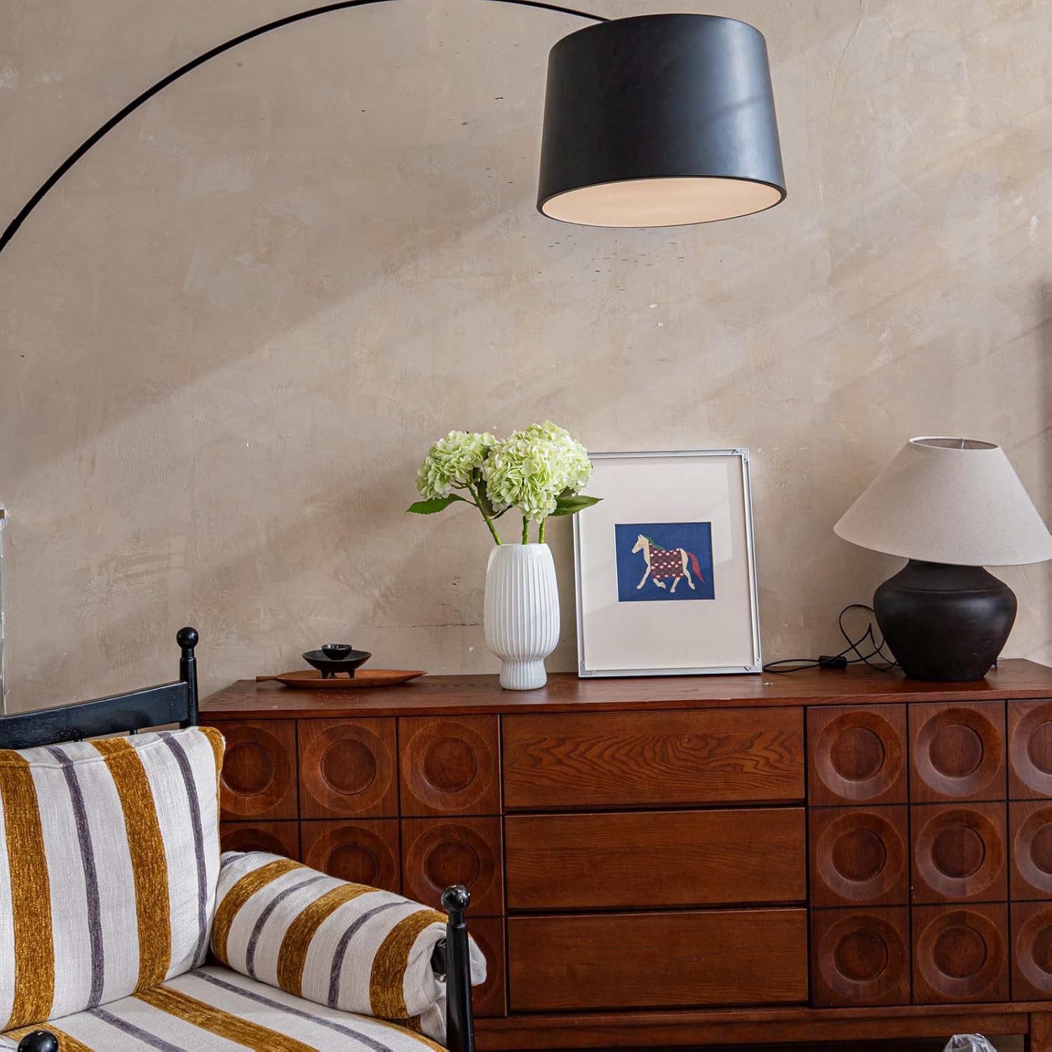 Large Soft Touch Artificial Hydrangea Flowers Bouquet - 3Pcs Blue Latex Hydrangeas for Wedding, Home, Office, Bridal Party Decoration