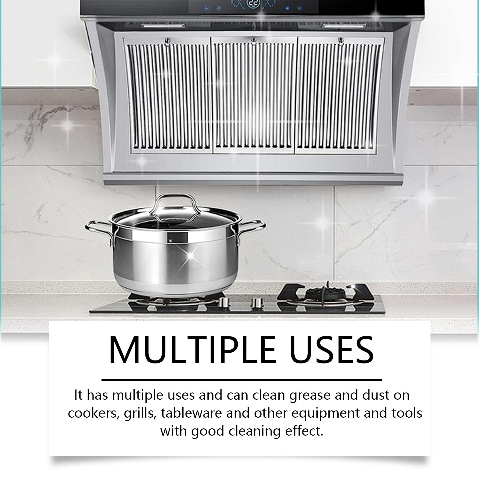 Limpiador multiusos de aceite pesado para cocina, limpiador de espuma multiusos para fogones, efecto rápido, pulverizador de degradador de parrilla resistente, 5 unidades