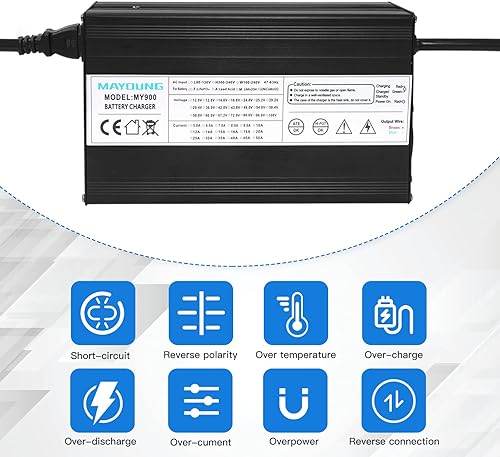 Miniatura 6 de Cargador de batería de litio de 48V 15A 58.4V 15A LiFePO4 Cargador inteligente de batería utilizado para 16S 48V 80ah 100ah 120ah 150ah 200ah