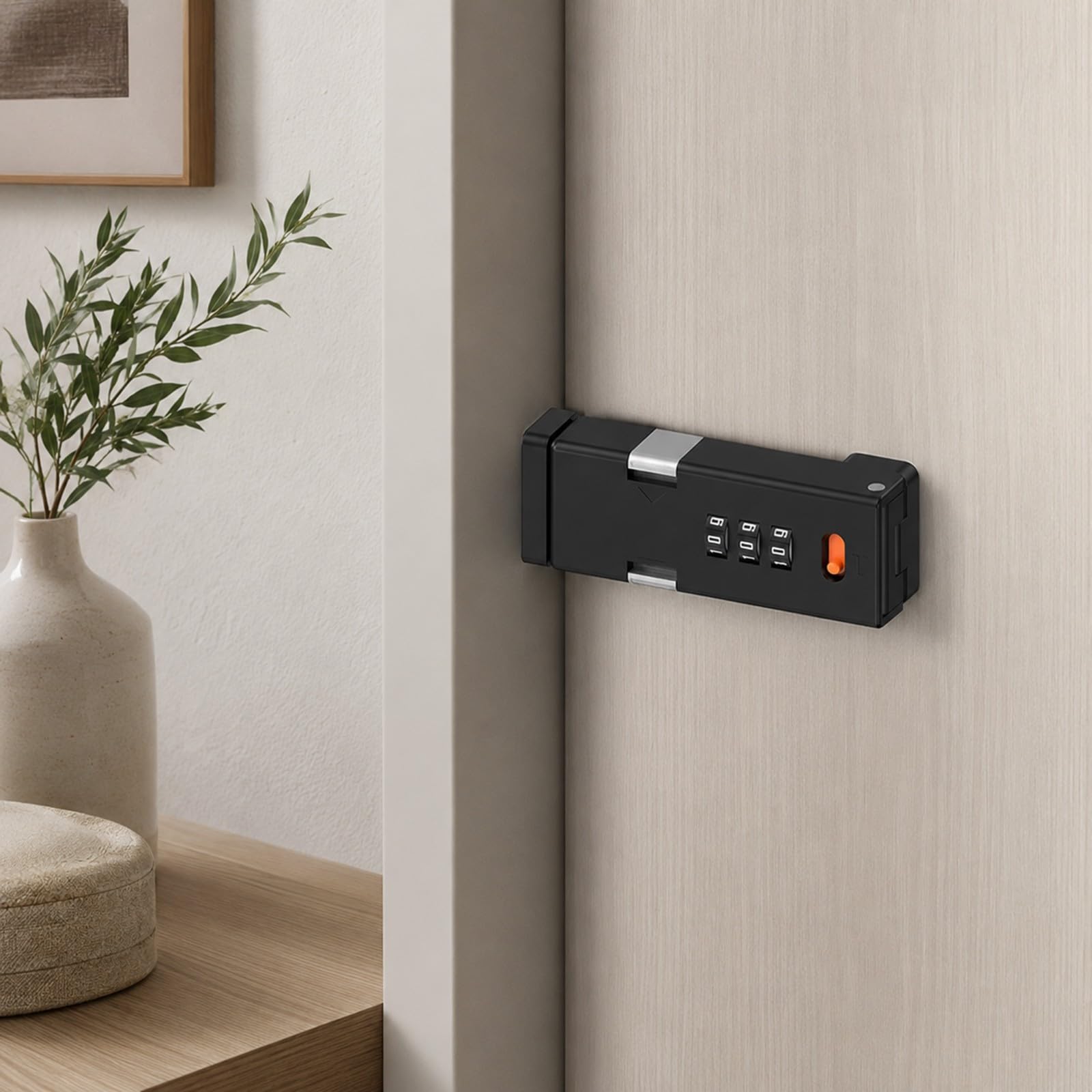 4 cerraduras para armarios de 90 grados, pestillo de combinación ajustable de 3 dígitos, cerradura de seguridad sin llave de aleación de zinc para armarios de cocina y puertas de despensa.(White)