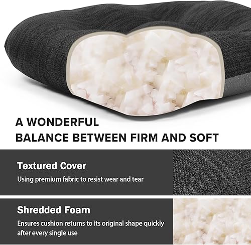 Miniatura 5 de baibu Juego de 2 almohadillas de metal para sillas de comedor de 14 x 14 pulgadas con lazos, cojines súper suaves para sillas de cocina, cojines