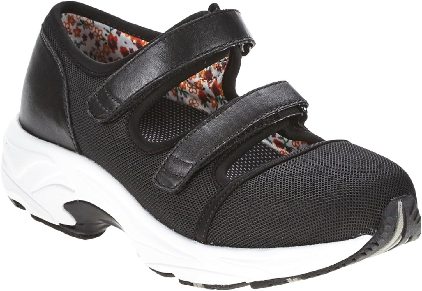 Drew Women's Solo Adjustable Strap All-Day Comfort Walking Shoe with Extra Depth 6 M US Black
