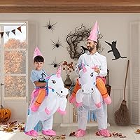 Vista 6 de TOLOCO Disfraz inflable para adultos, disfraz de unicornio, disfraz de Halloween para adultos, disfraz de Halloween para hombres, Adulto, Adulto