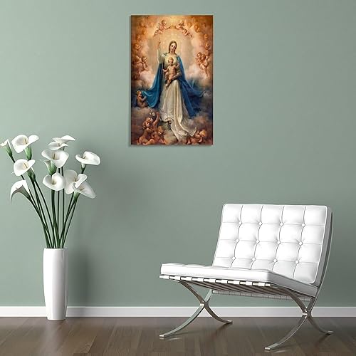 Miniatura 5 de Lienzo decorativo para pared, Póster De La Virgen María E Impresión Para Decoración De Sala De Estar Póster Pintura Decorativa Lienzo Póster de