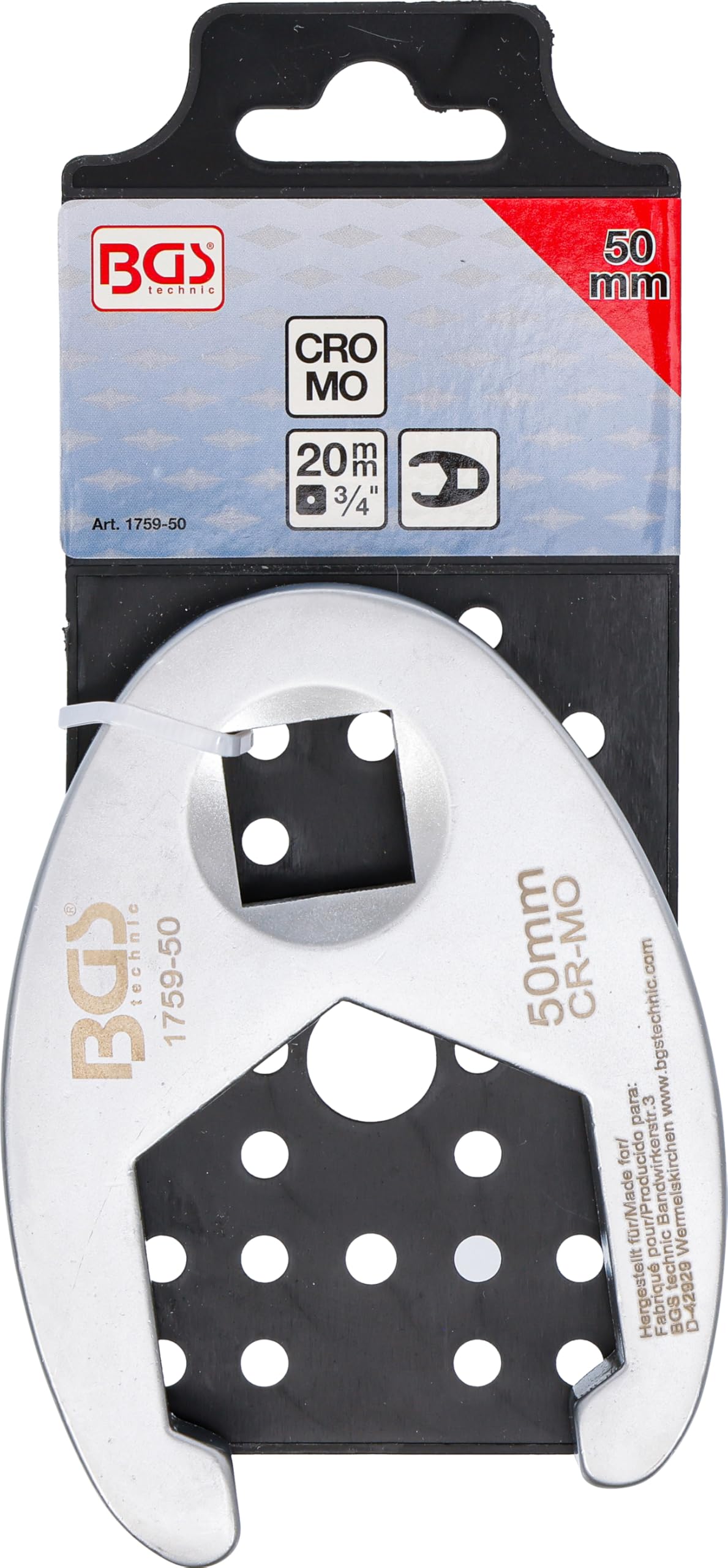 BGS 1759-50 | Llave boca hexagonal abierta (crowfoot) | entrada 20 mm (3/4") | 50 mm