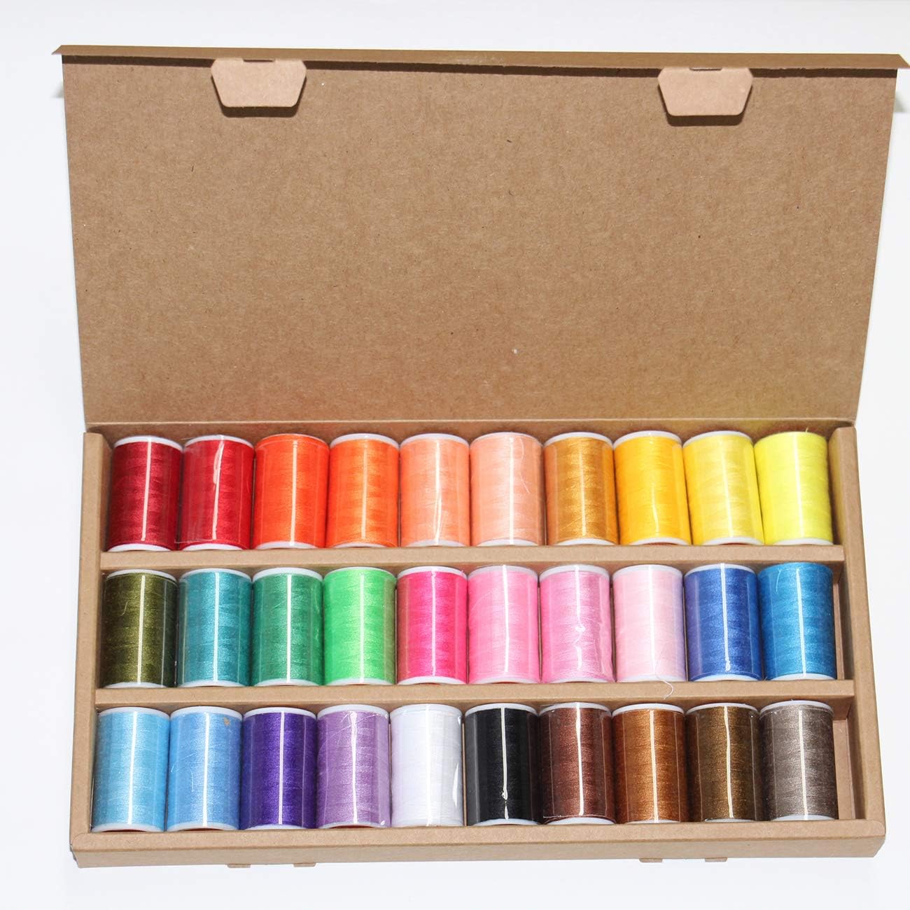 Sewing Threads Kits 30 Colors Polyester 200 Yards Per Spools for Hand & Machine Sewing : Arts, Crafts & Sewing
