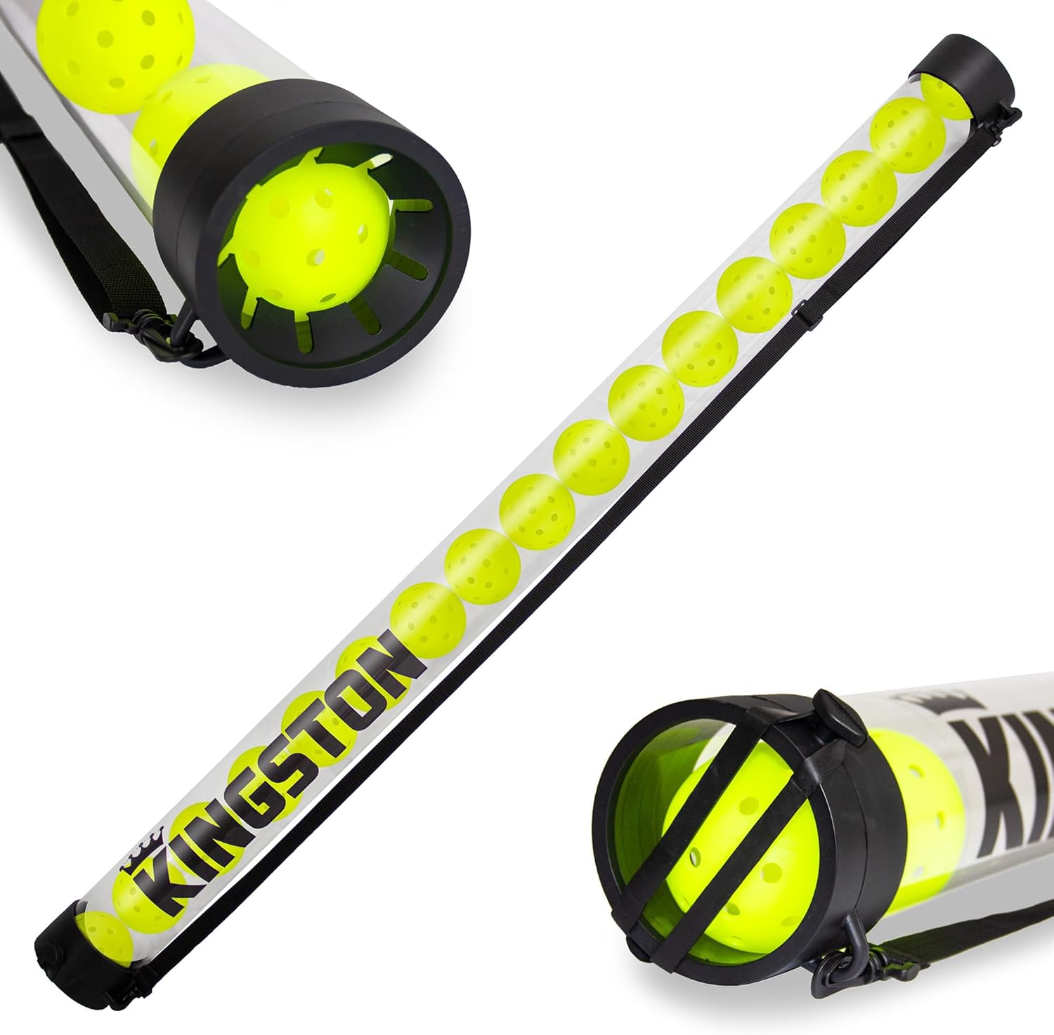 Kingston Premium Pickup Pro el tubo de pickleball más largo, tiene capacidad para 17 bolas, fácil de recoger y no más agacharse, recogida portátil