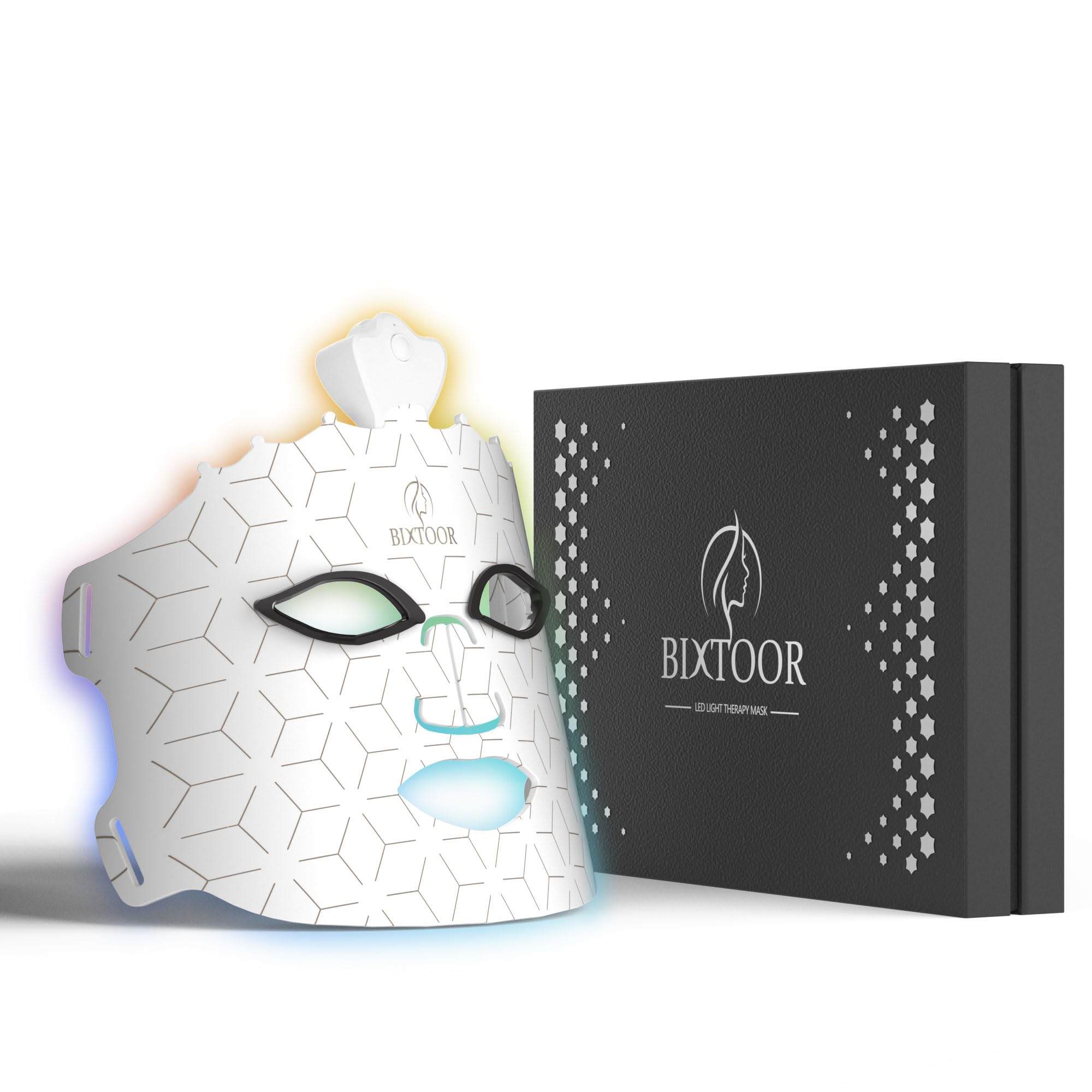 Red Light Therapy Mask 7 Colors Red Light Therapy for Face Portable Rechargeable LED Face Mask Light Therapy