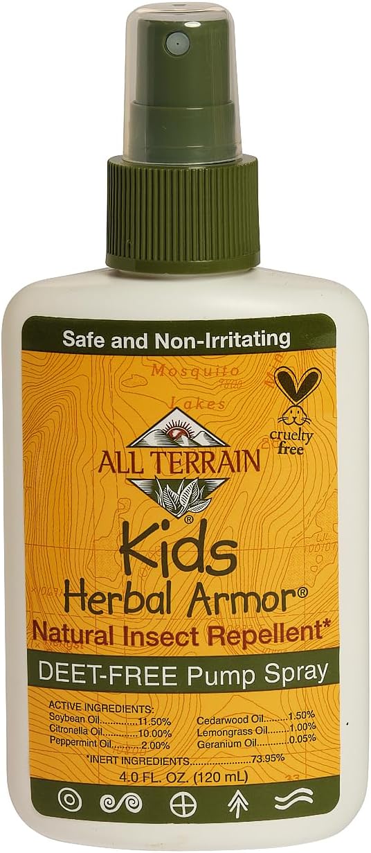 All Terrain Kids Herbal Armor Natural DEET-Free Insect Repellant, Pump Spray
