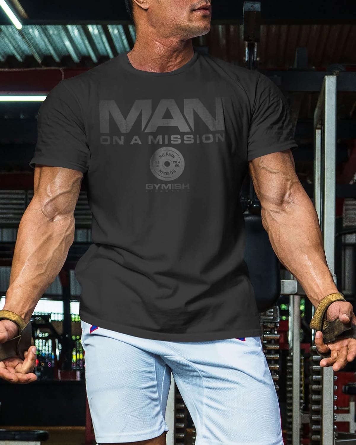 Man On A Mission Men Gym Workout T-Shirt for Intense Fitness Training