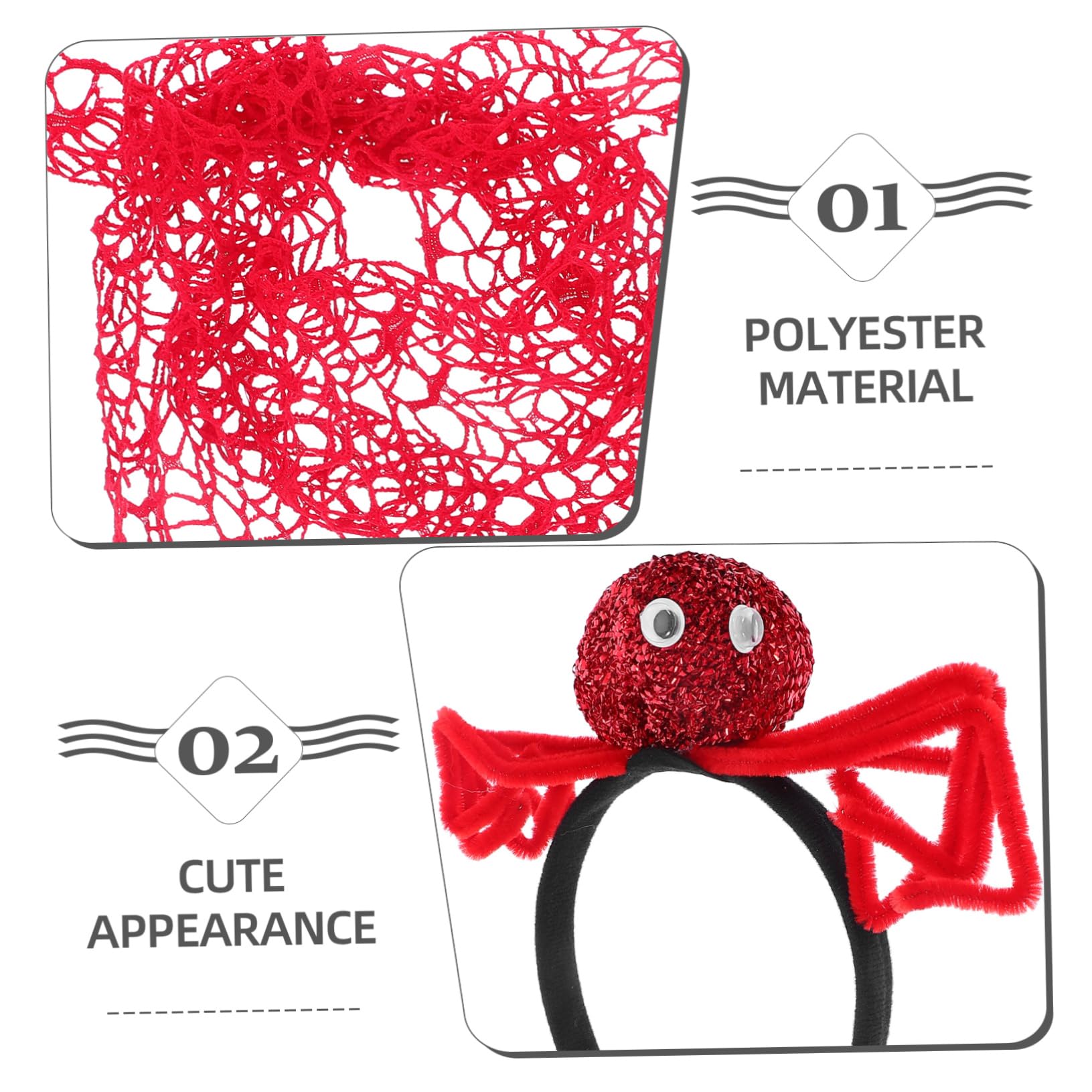 Toyvian 2pcs Bandana d'halloween pour Chien en Polyester Rouge Motifs Araignée et Spectre, Accessoires Confortables et Festifs pour Événement Trick-Or-Treating