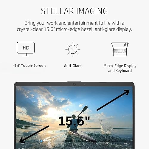 Miniatura 6 de HP Laptop 2023, pantalla táctil de 15.6 pulgadas, procesador Intel Core i3-1215U, 16 GB de RAM, SSD de 1 TB, carga rápida, gráficos Intel UHD,