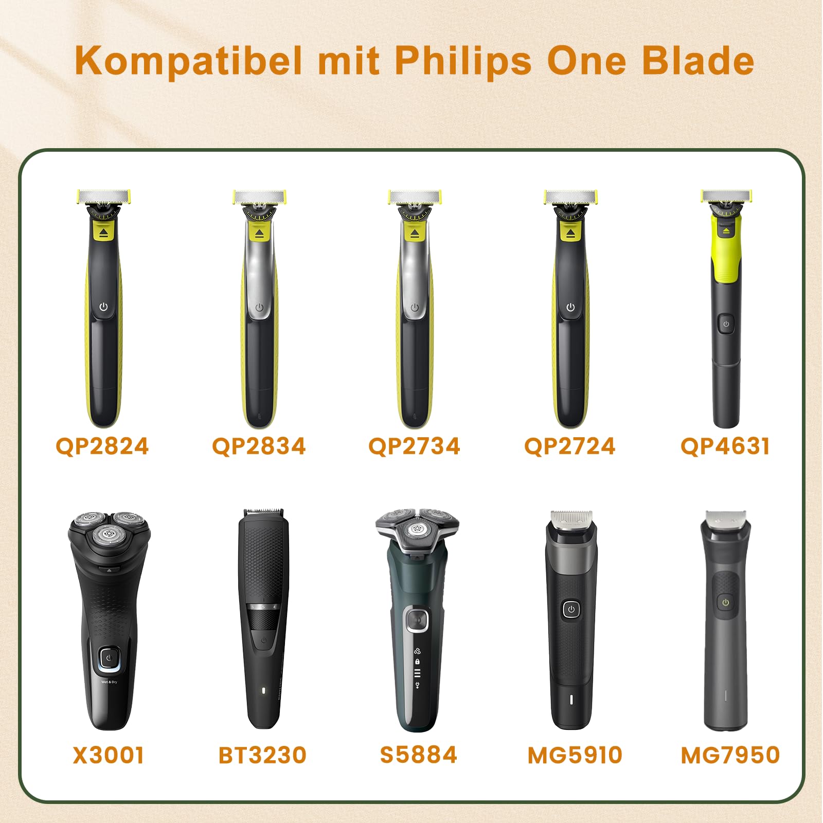Caricatore da 5 V per rasoio Philips One Blade 360 QP2824 QP2834 QP2720 MG9530 MG9525 MG5950 cavo con alimentatore cavo di ricarica USB