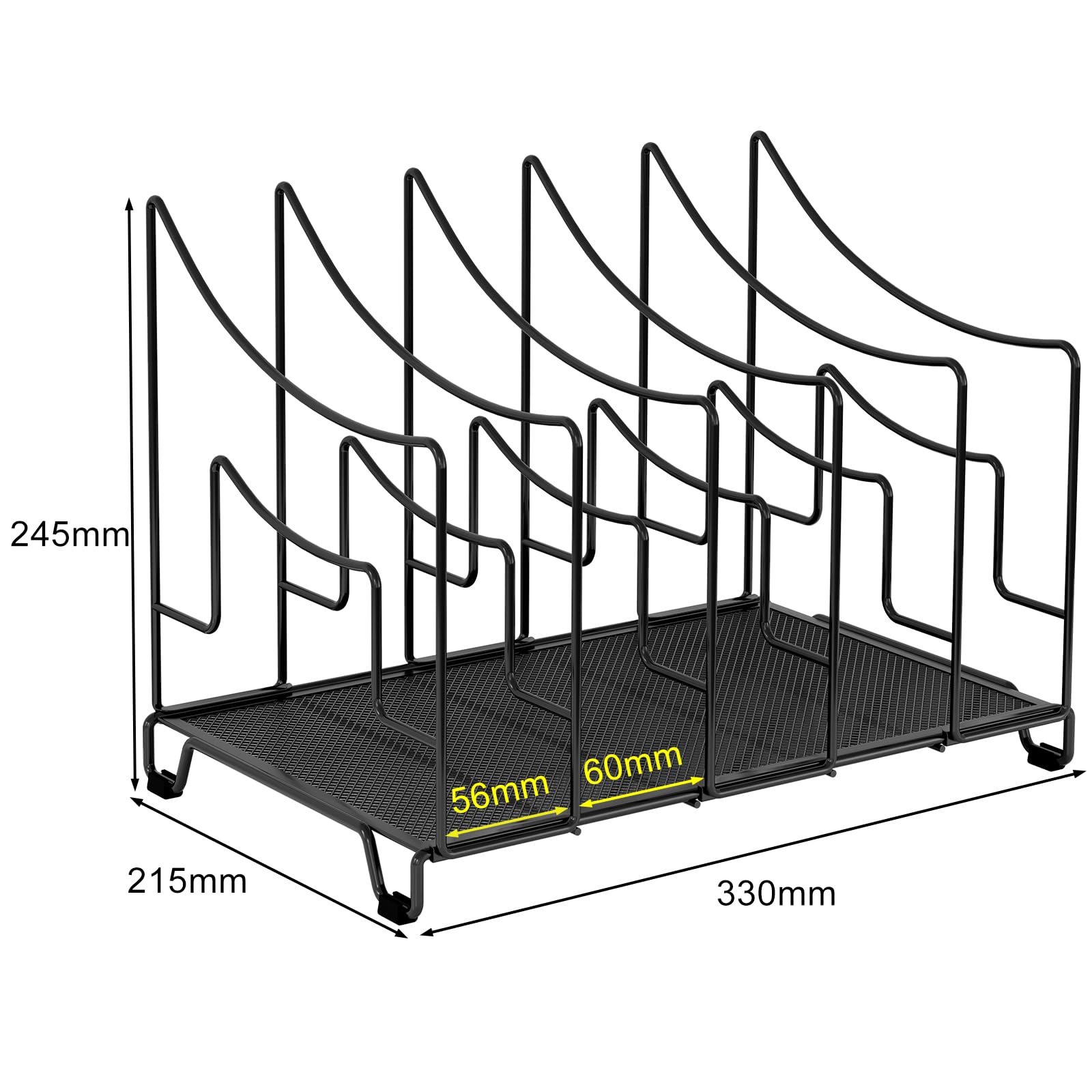 EasyPAG 5 Compartimentos Metal Vertical Estante Revistero A4 Organizador Escritorio Soporte Archivador Almacenamiento Documentos Clasificador Papeles Bandeja Cartas,Negro