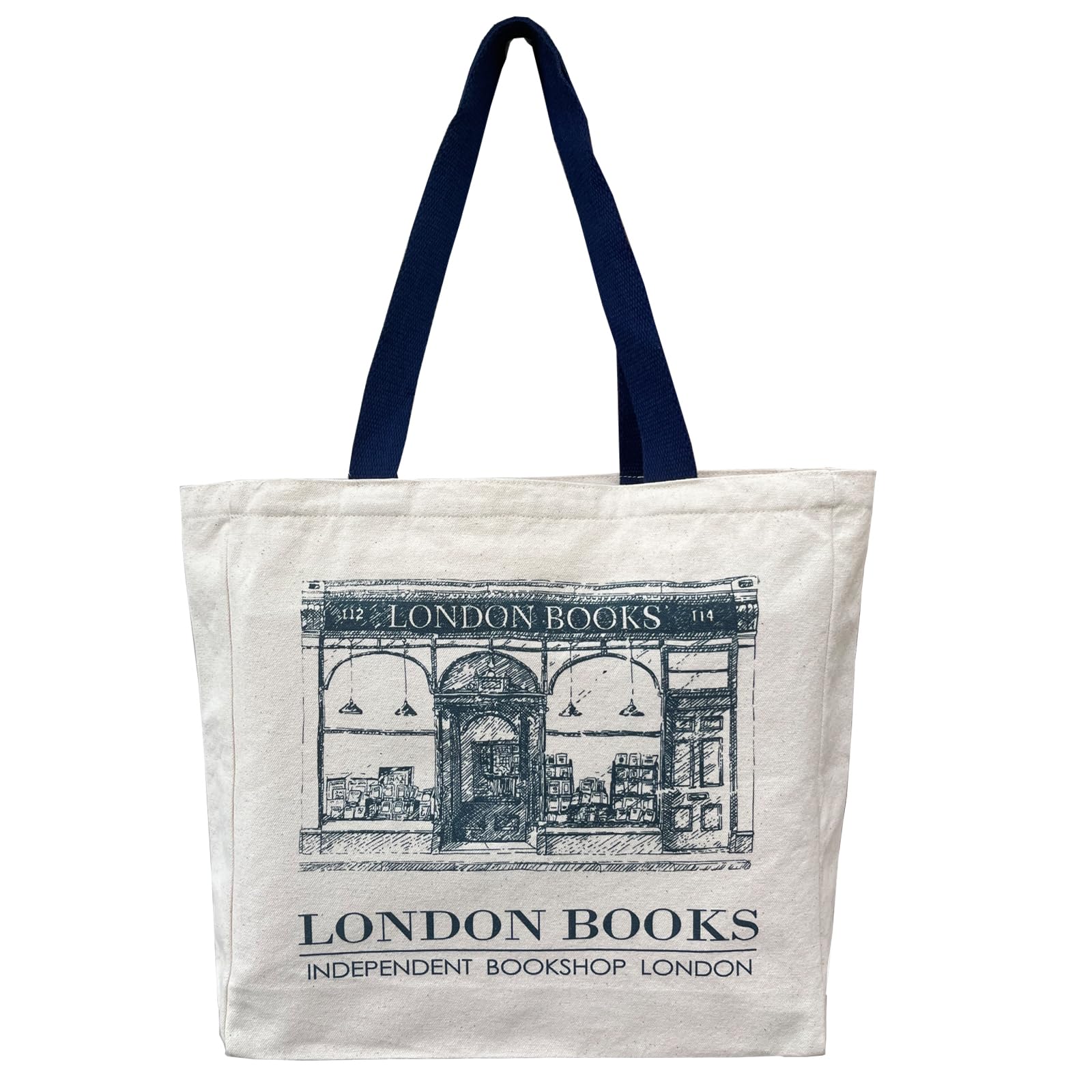 BROADREAM Aesthetic Canvas Tote Bag for Women, Vintage Reusable Book Tote Bag with Inner Zipper Pocket