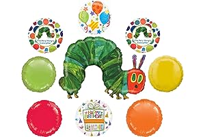 Betallic Very Hungry Birthday Catepillar Party Supplies Foil Balloon Bouquet Decorations