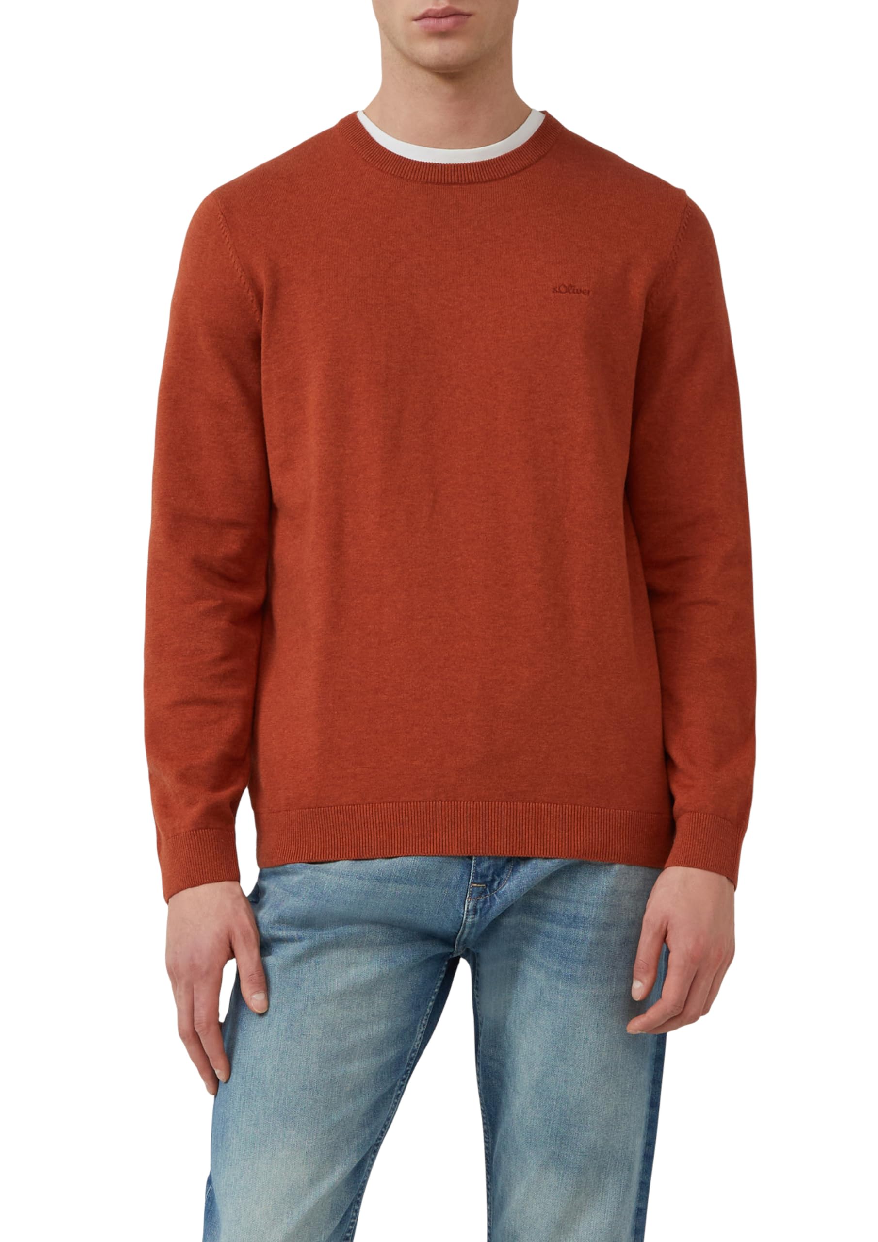 s.Oliver Men's 2156055 Pullover with Logo Detail (Pack of 1)