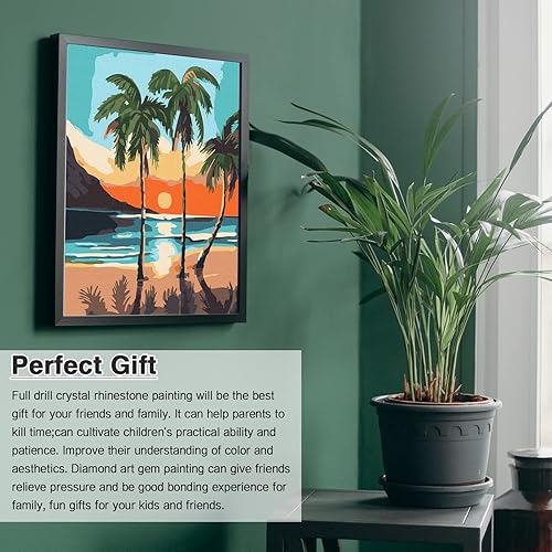 Miniatura 14 de abcGoodefg Kit de pinturas de arte de diamantes, 6 paquetes, kits de arte de diamantes 5D para adultos, juego de paisaje, pintura redonda de taladro