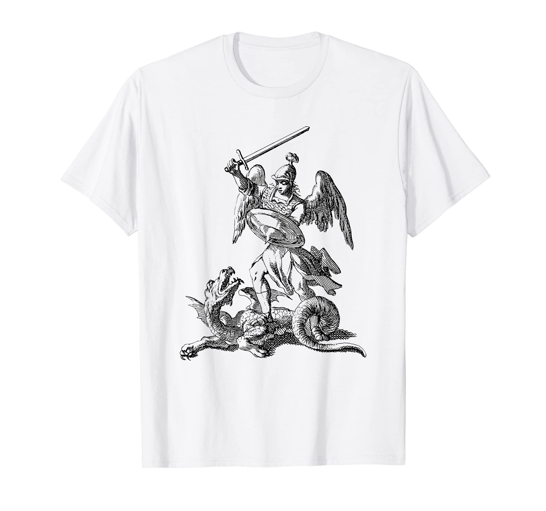 Saint George T ShirtSaint George Shirt St George Slaying the Dragon Artwear T-ShirtOEKO-TEX STANDARD 100