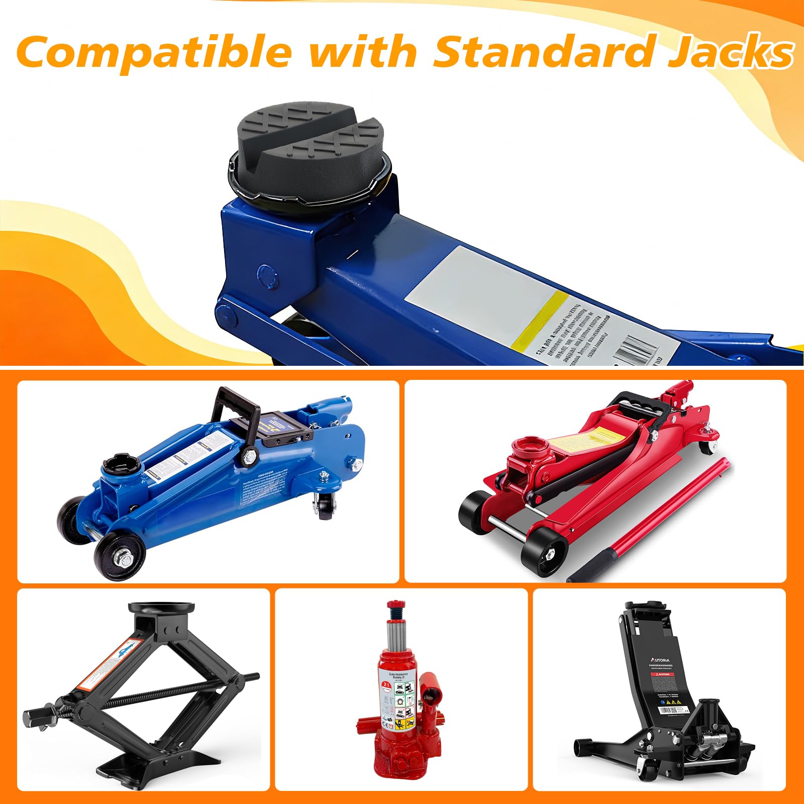 Gumowa nakładka na podnośnik samochodowy, 4 sztuki, uniwersalna nakładka gumowa na podnośnik samochodowy 3T i podnośnik nożycowy, nakładki na podnośnik samochodowy z rowkami i powierzchnią waflową