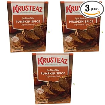 Krusteaz Pumpkin Spice Quick Bread Mix 15 ounce (Pack 0f 3)