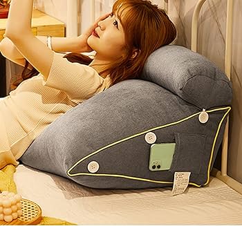 Amazon.co.jp: 背もたれ クッション 60*22*50A ベッド用 三角 ソファー