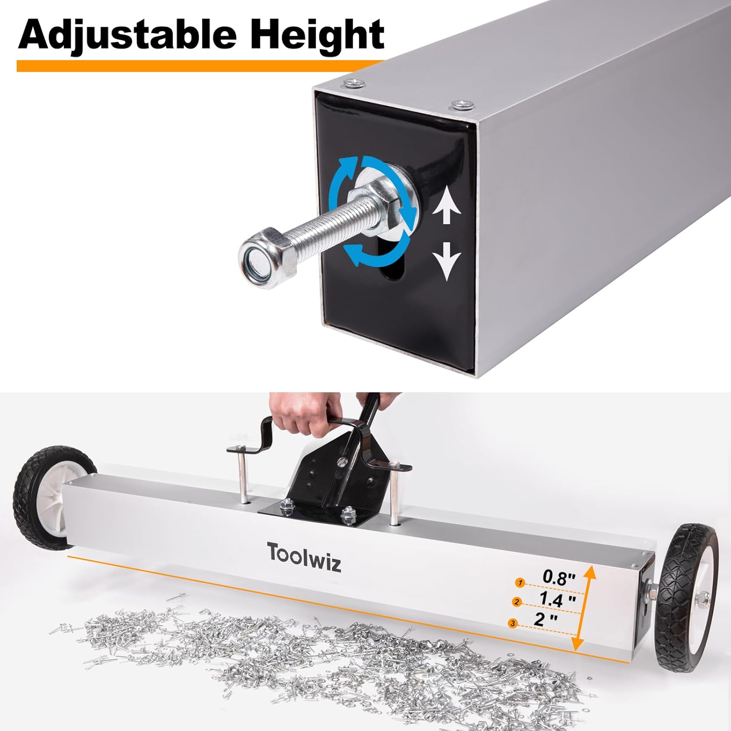 Toolwiz Magnetic Pick Up Sweeper 17-inch+36 inch
