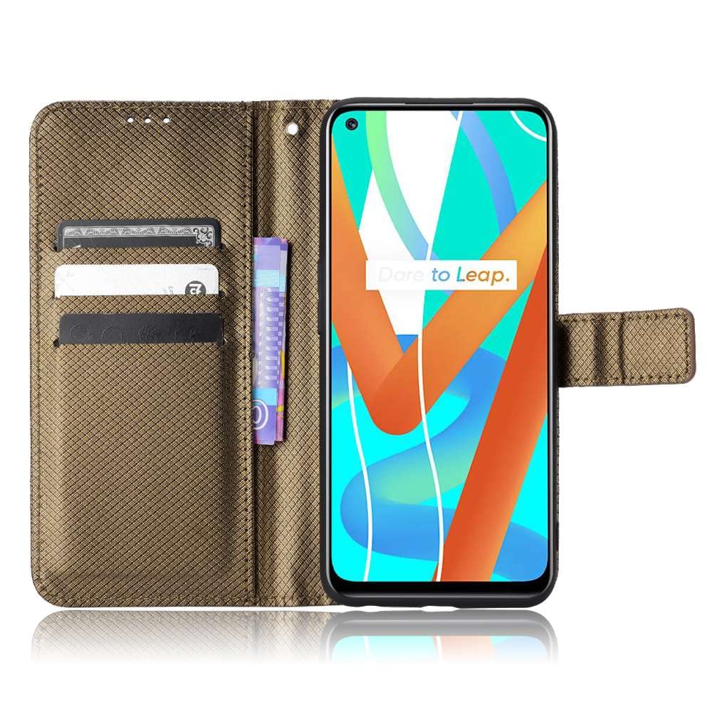 Radoo Cover per Oppo Realme 8 5G / Realme Narzo 30 5G, Custodia in PU Pelle Portafoglio Flip Chiusura Magnetica Funzione Scomparti, con Slot Schede Supporto Pieghevole per Realme 8 5G (Rosso