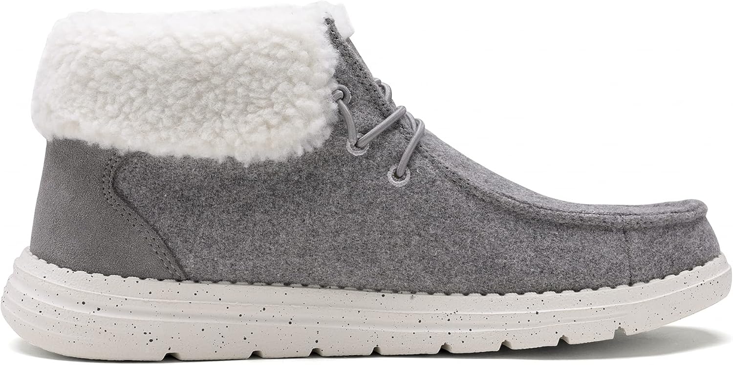Bruno Marc Women's Ankle Fur Lace-up Warm Boots