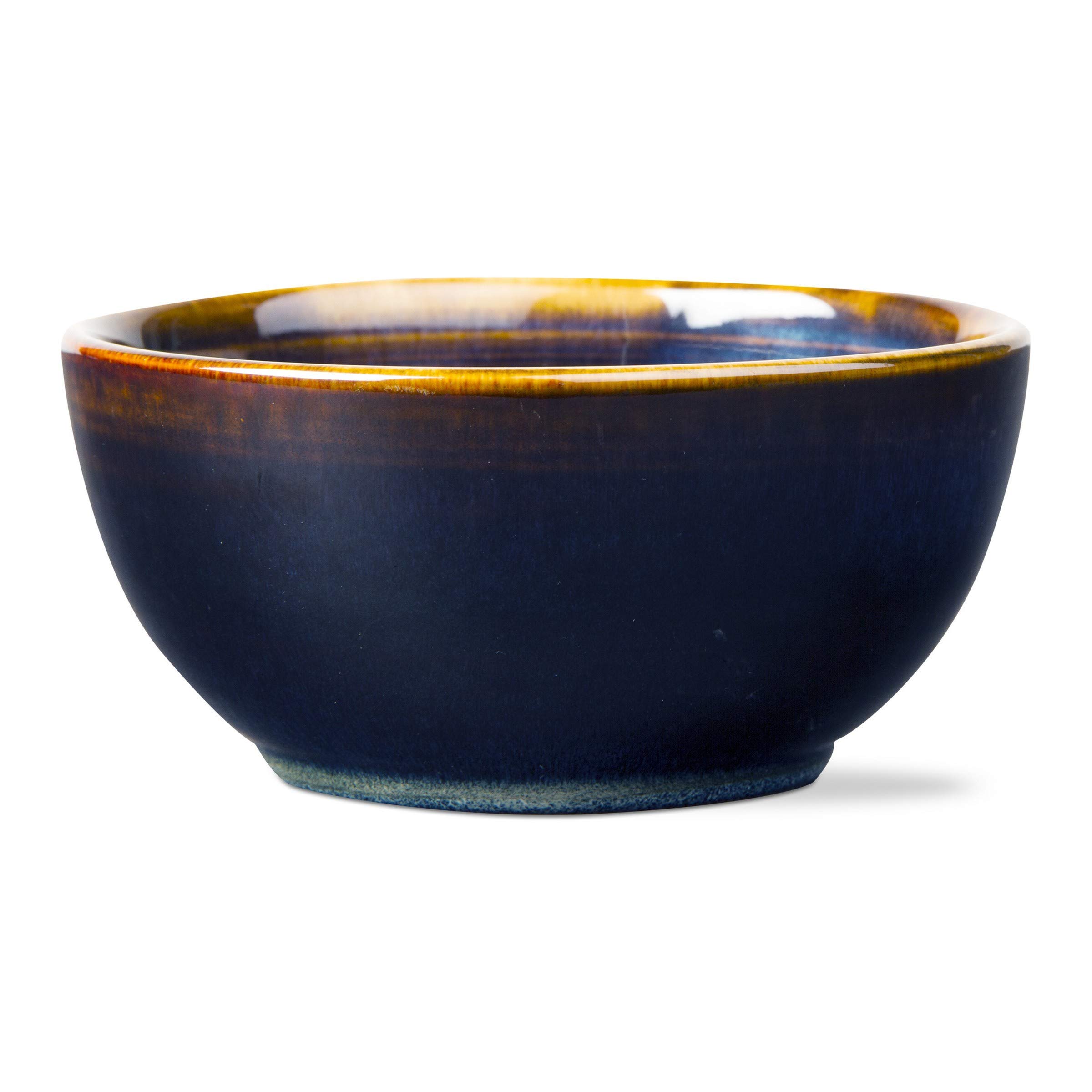 TAG Loft Textured Reactive Glaze Stoneware Bowl Midnight Blue 17 oz. Dishwasher Safe Reactive Glaze Bowl Blue