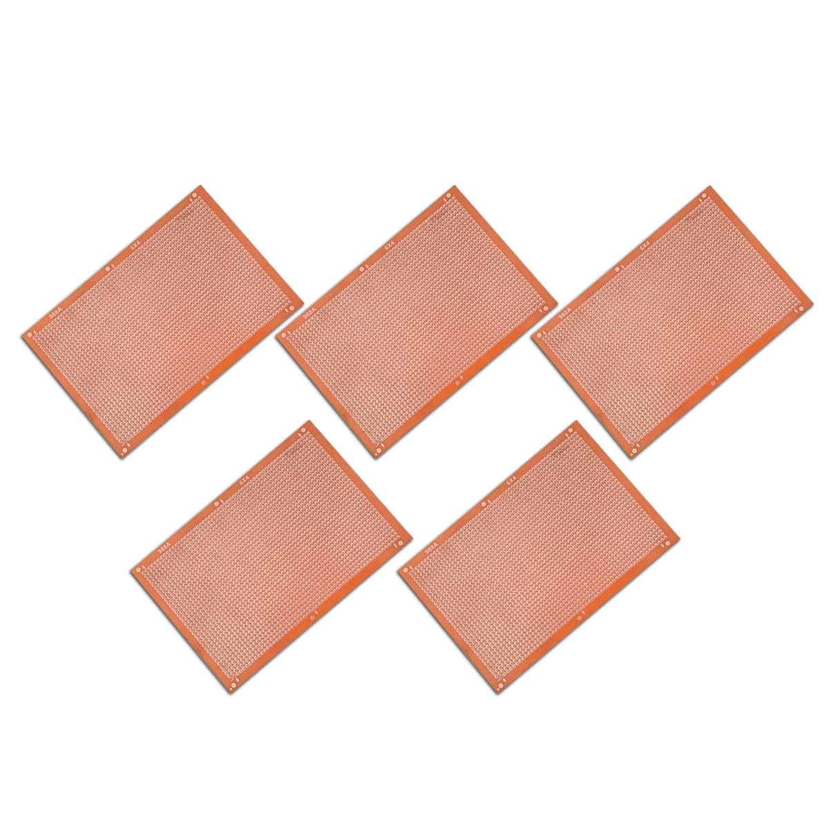 Electronicspices 5PCS Paper Composite PCB Boards (6 x 4") Universal Breadboard Single Sided Printed Circuit Board for Prototyping and Electronic Making