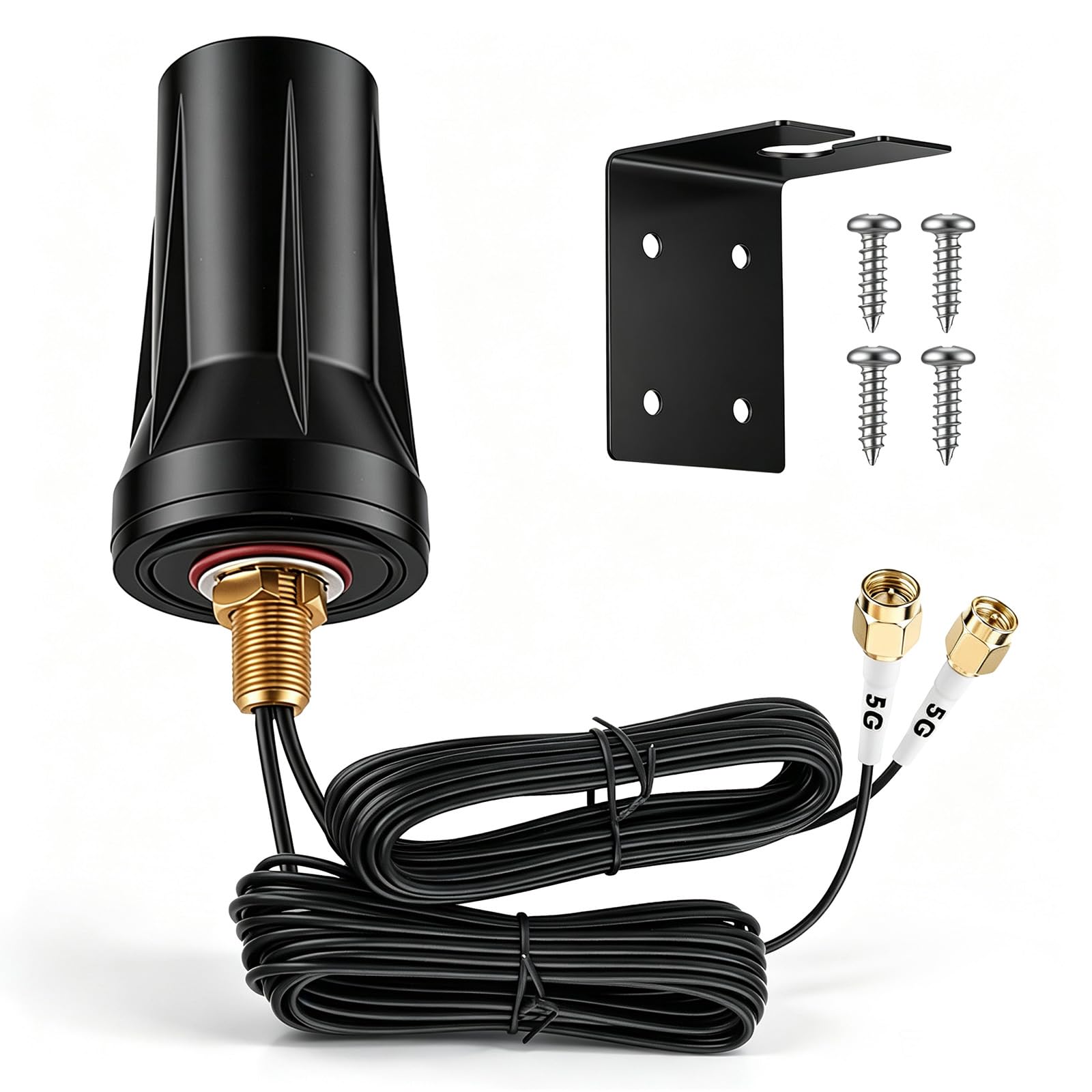 Antenne 5G LTE Exterieur 5dBi, 600-6000MHz Antenne Externe avec 5m Câble
