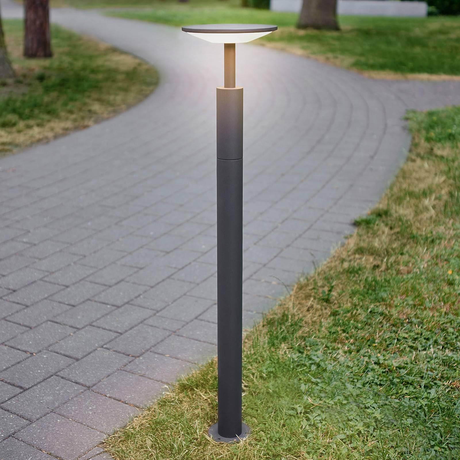 Lucande LED Wegeleuchte/Pollerleuchte, Wegelampe strahlwassergeschützt IP65 Aussenleuchte 100 cm 12W warmweiß (3.000K)
