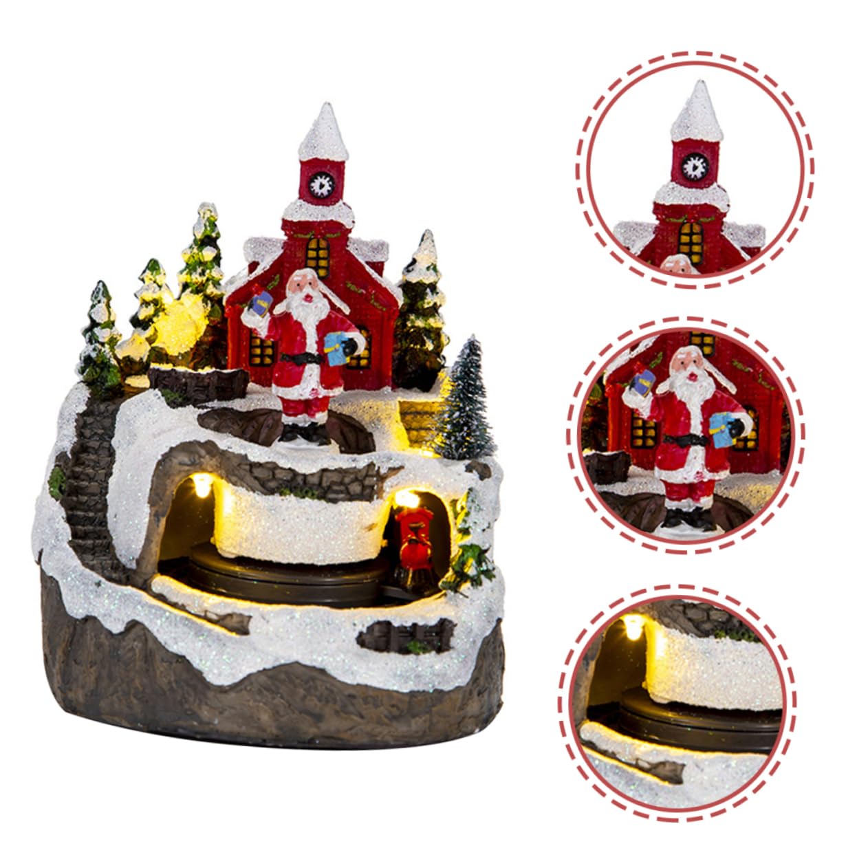 Cabilock 3 Piezas De Adornos Navideños para Casa De Música Adornos Navideños Transparentes De Alambre De Navidad Luces Navideñas Decoración Navideña para Mesa De Vacaciones Casa De
