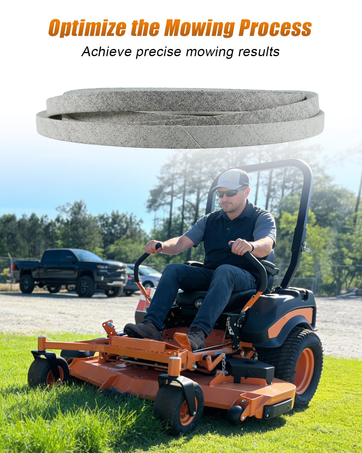 Deck Belt Kevlar Fit for Scag 485845 STCII-26FT-EFI STCII-61V-29CV-EFI Mower, 5/8" x 138.25" Lawn Tractor Drive V-Belt Aramid