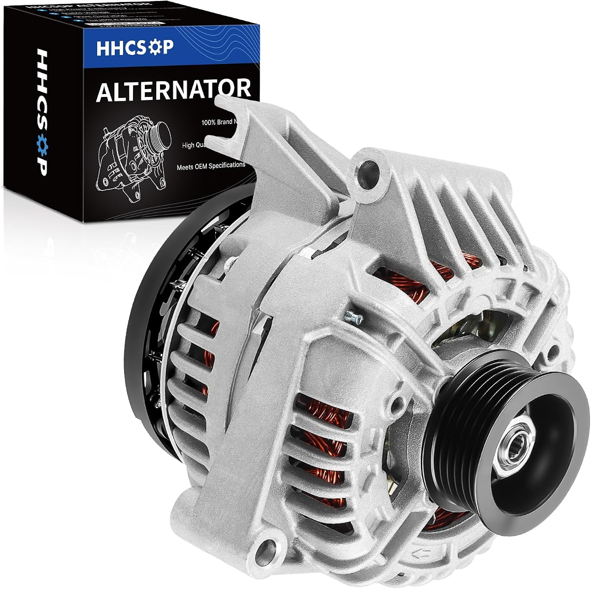 New Alternator for Chevy Impala Monte Carlo 3.5L 3.9L 12V 125Amp 2006-2011 | for 2006 2007 2008 2009 2010 2011 Chevy Impala 3.5 3.9, 2006-2007 Monte Carlo 3.5 3.9, 0124425032 10335497 ABO0241 11185N
