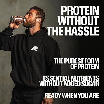RAW Ready-to-Drink Protein Shake, Salted Caramel - RTD Protein Drinks with Grass-Fed Whey Protein Isolate for Post-Workout - Zero-Sugar & Gluten-Free Meal Replacement Drink & Breakfast Shake, 12 Fl Oz
