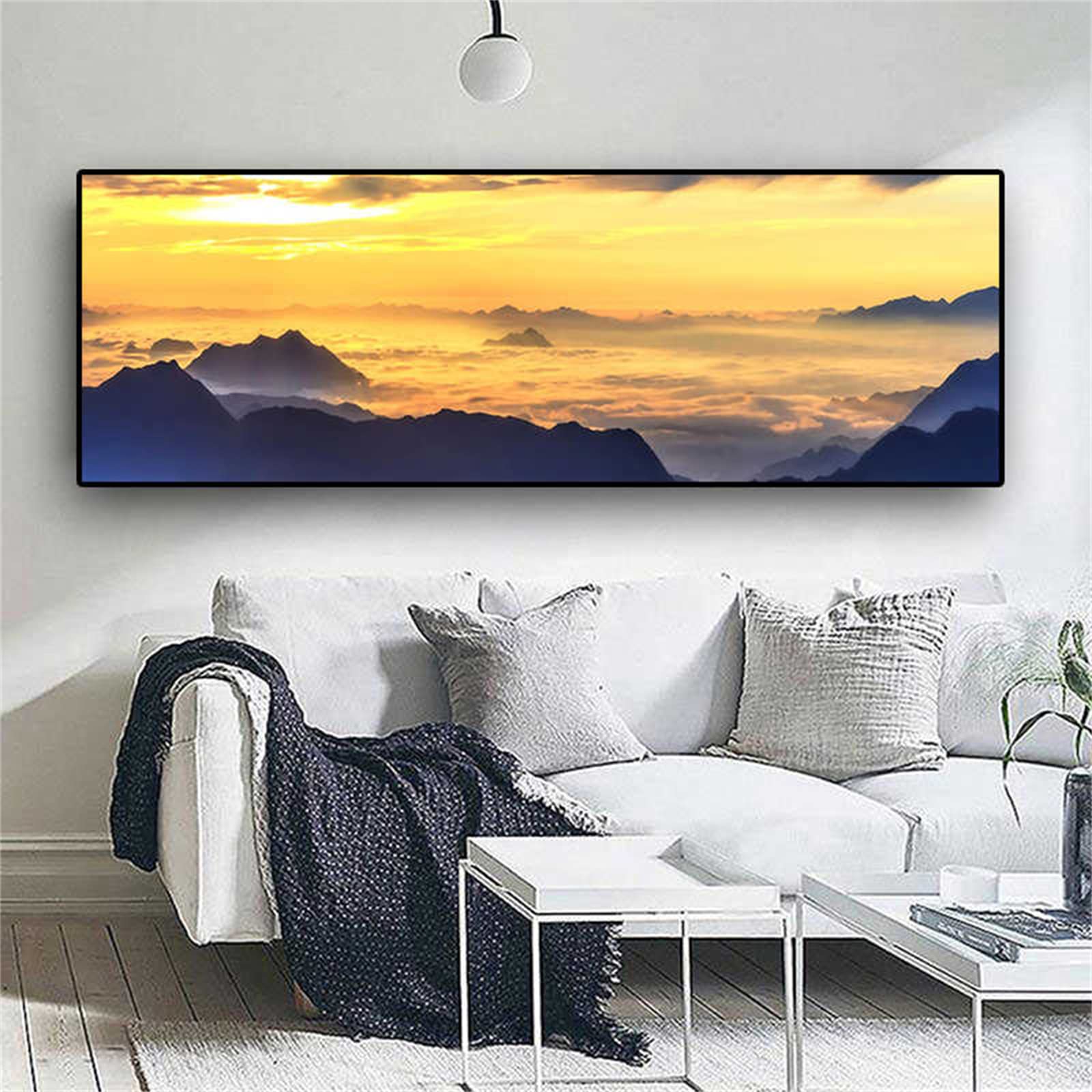Zariocy 5D Diamond Painting Kit Montagna Al Tramonto, Dipingere Con Diamante Arte Paesaggio Vegetale Cristallo Diamante Ricamo Pitture Artigianali Per Casa Ufficio Parete Decorazione 30x40 cm