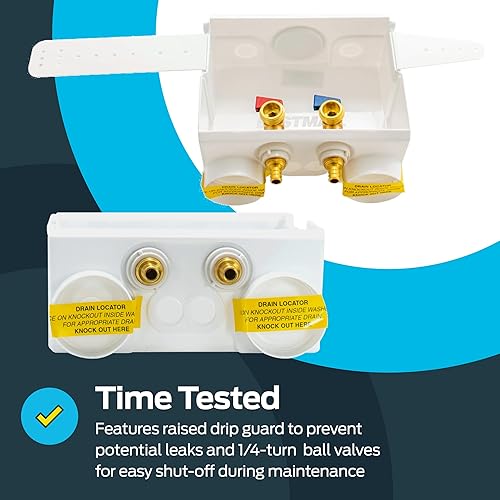 Miniatura 10 de Eastman Conexión CPVC de 12 pulgada x 34 pulgadas MHT caja de salida de lavadora, empuje para conectar accesorios de plomería de latón, doble