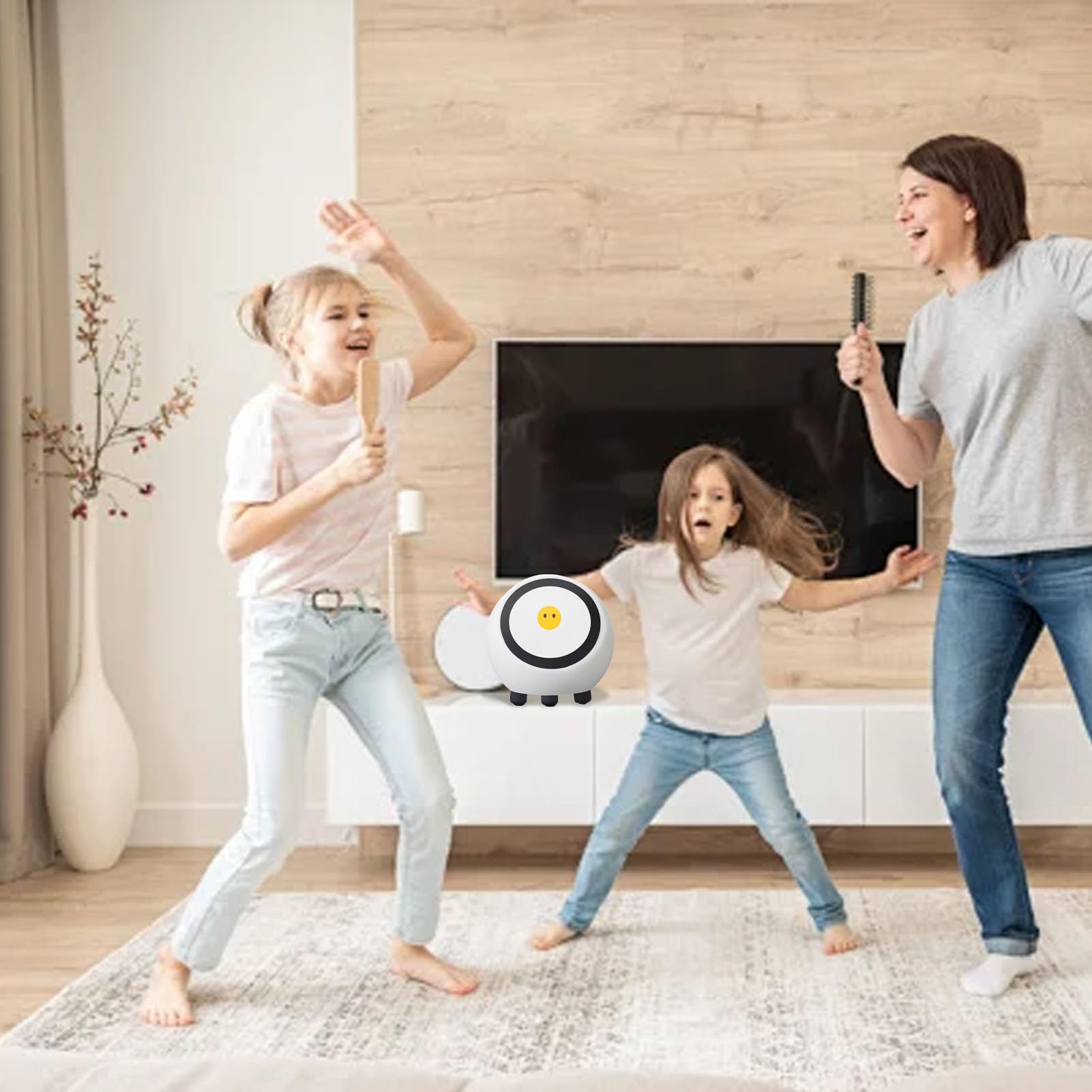 Demeras Compagno Robot Parlante Intelligente Giocattolo Interattivo AI Sveglia Vocale per Bambini Riproduzione Multimediale con Schermo da 1,28 Pollici