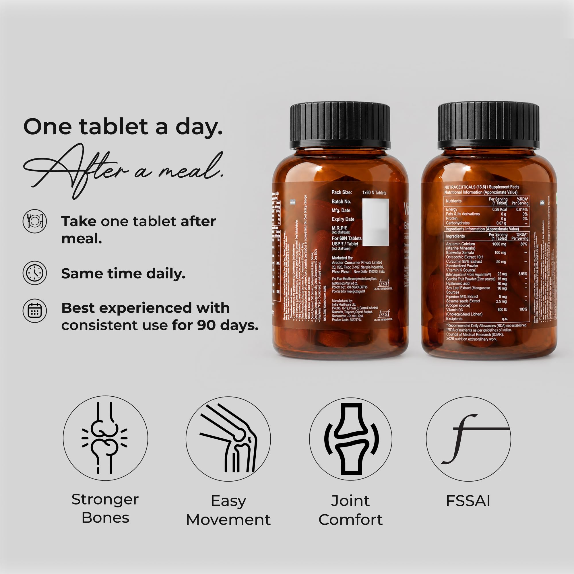 Calcium Tablets for Women | Aquamin Marine Calcium 1000 mg (Provides 300 mg Elemental) + Vitamin D3 (600 IU) | With K2 & Magnesium | Bone & Joint Support | 120 Tablets — Amazon image 9