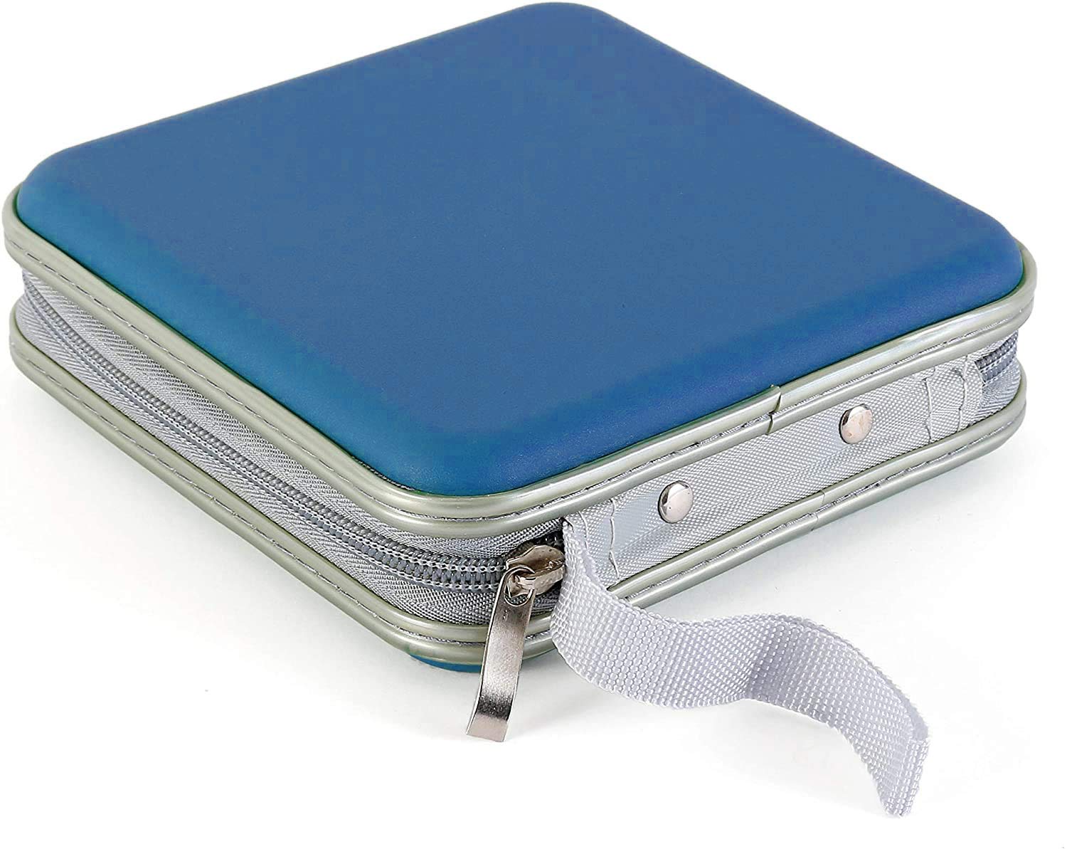 Gadget Hoppa Blue 36 Capacity Cd Dvd Case Wallet Hard Cover Carry Case Portable Storage Organiser Bag