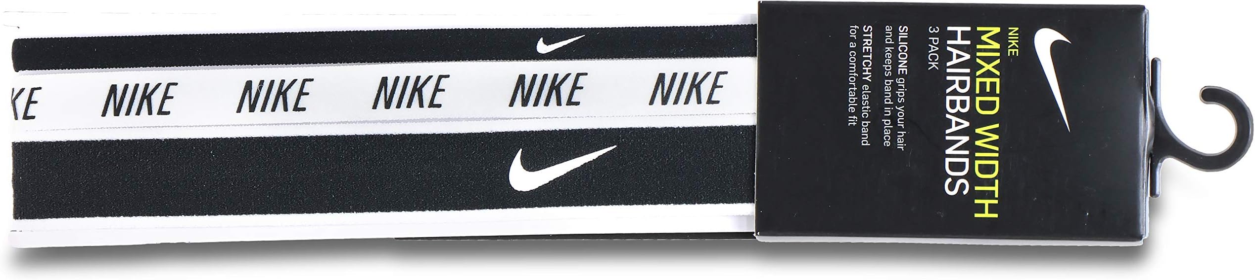 HEADBANDS MIXED WIDTH (3 PACK) - BLACK/WHITE