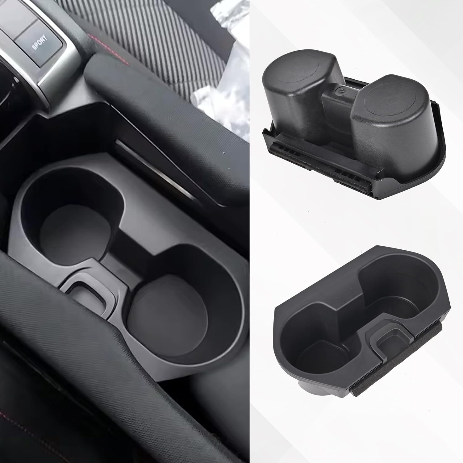 EKLN Cup Holder Insert Center Console fits for 2016 2017 2018 2019 2020 2021 Honda Civic 2019 2020 2021 Honda Insight Drink Bottle Cup Holder Replaces OE# 83446-TBA-A01ZA 83446TBAA01ZA