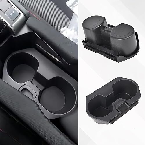 Miniatura 6 de Soporte de taza negro para consola central para Honda Civic 2016 2017 2018 2019 2020 2021 Honda Civic 2019 2020 2021 Honda Insight reemplaza a OEM #