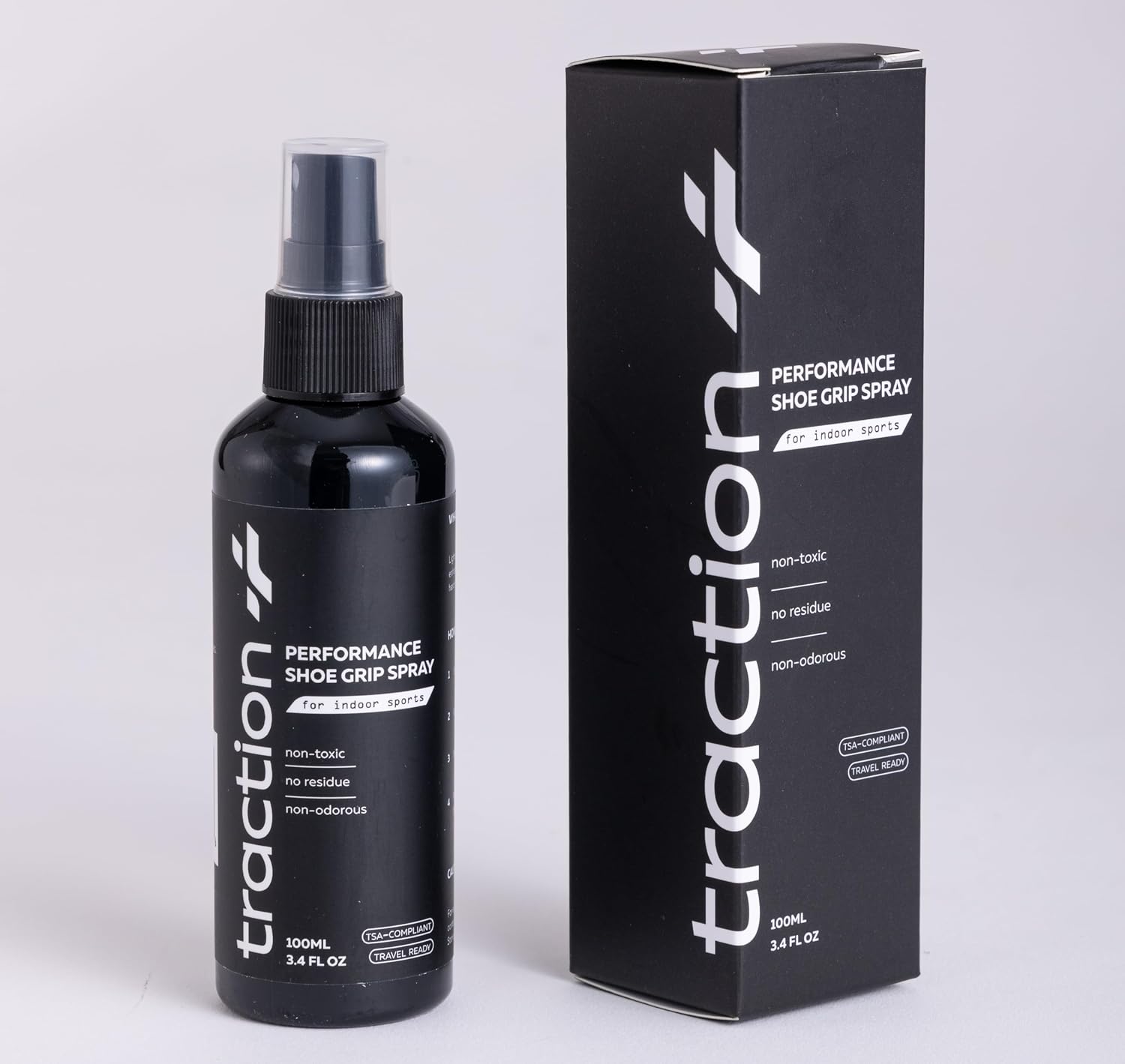 Traction+ Premium Shoe Grip Spray – Trusted by Collegiate & Pro Athletes | Restores Squeaky Court Traction | Natural, Odorless Anti-Slip Spray for Basketball, Volleyball & Pickleball