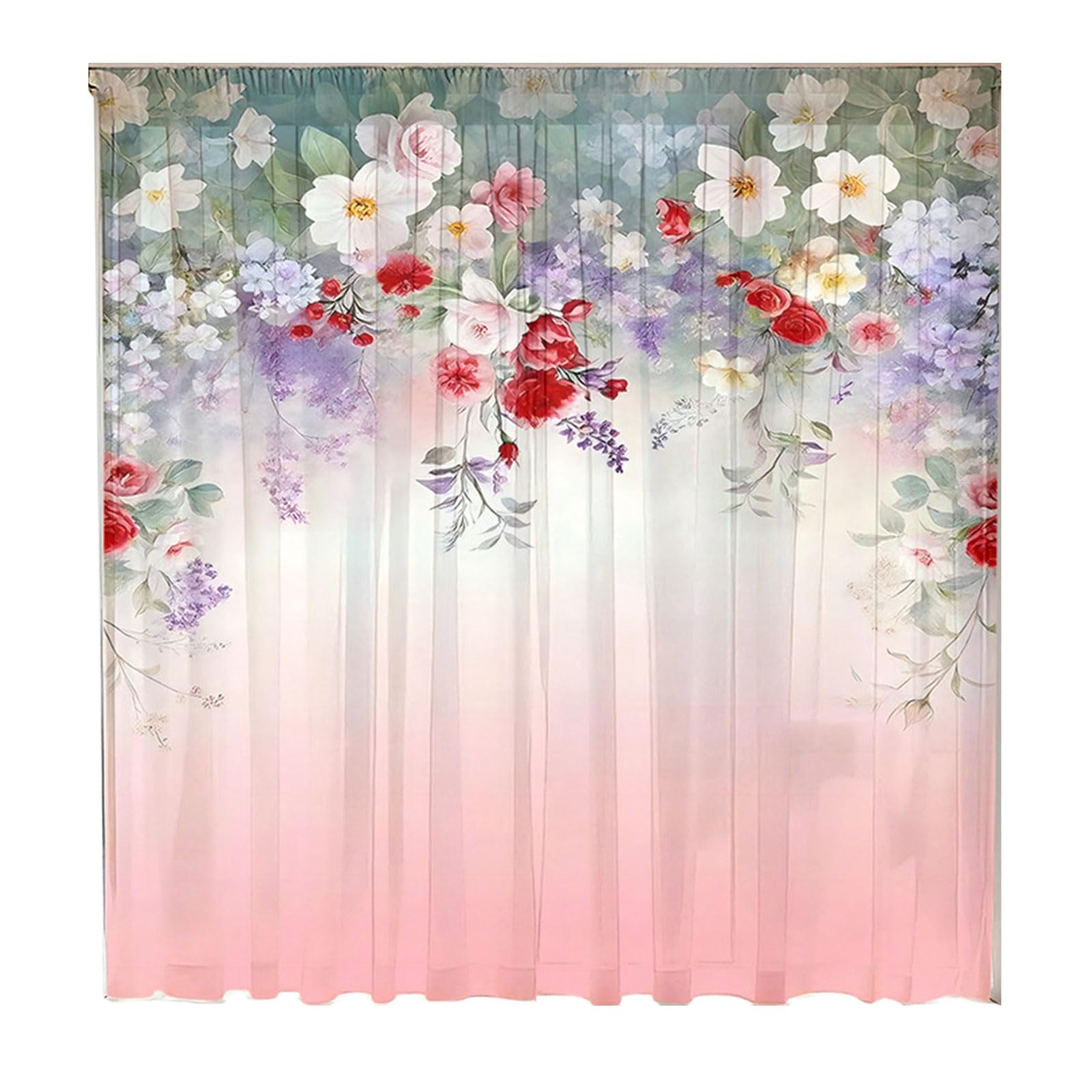 Jazuaiao Sheer Curtain for Any Season with Easy Rod Pocket Installation for Bedroom and Living Room Rod Pocket Curtains