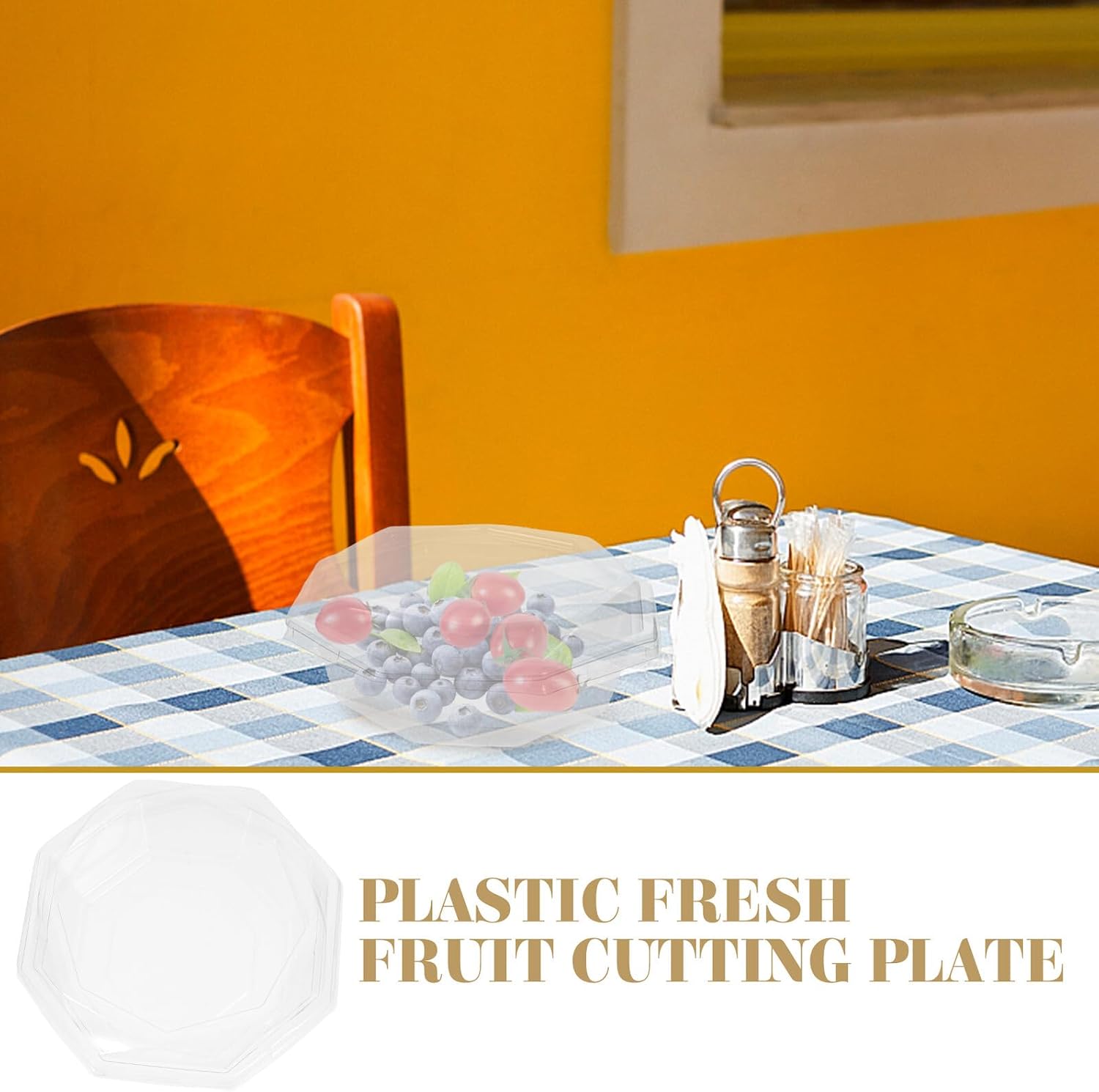 Alipis 10 Sets Disposable Plastic Fruit Boxes with Lids Single-compartment 250g Portion Fruit Trays for Takeout Party Packaging