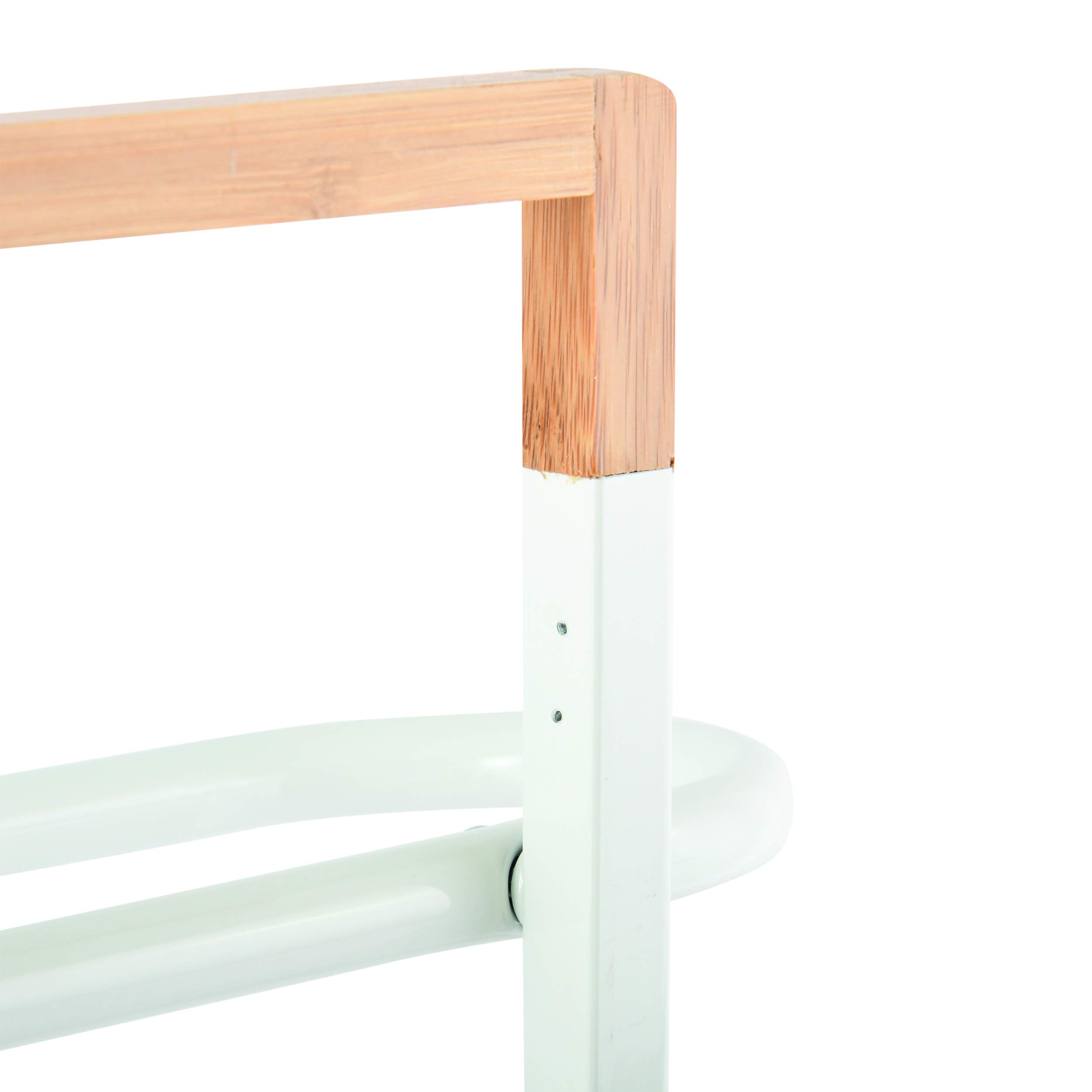 Spirella - Piantana da bagno portasciugamani, serie Natura, (L x A x P) circa 46,5 x 20 x 85,5 cm, con 2 aste per asciugamani, colore: bianco