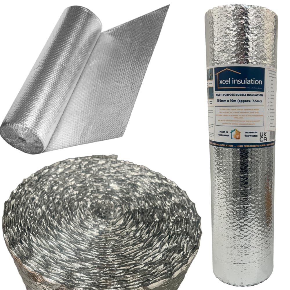 750mm x 10m, Xcel Multi Purpose Insulation, Thermal Aluminium Foil, Reflective & Radiant Barrier